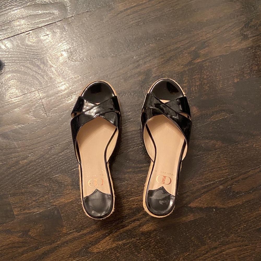 Kelsi Dagger Black Slide Sandals